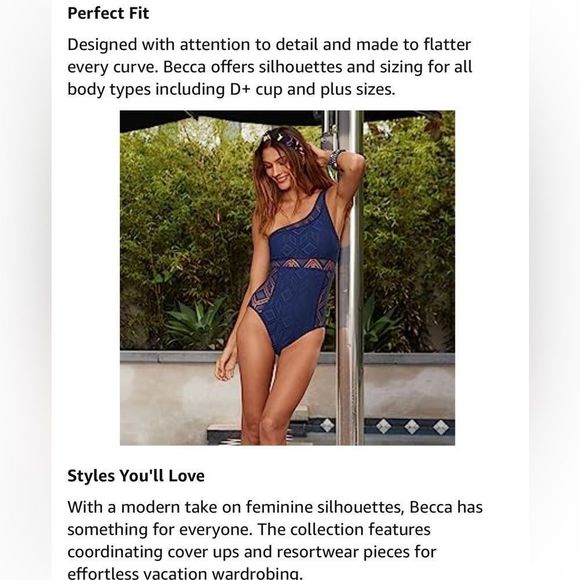 ☀️☀️☀️ BECCA by Rebecca Virtue Blue Agate Skyler Braided Plunge One Piece size M - Picture 10 of 10